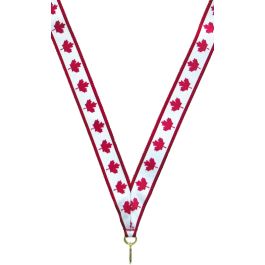 Maple Leaf Neck Ribbon w Clip