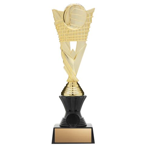 Volleyball Riser Volleyball Figure on Black Riser, Victory Series, Gold, 11