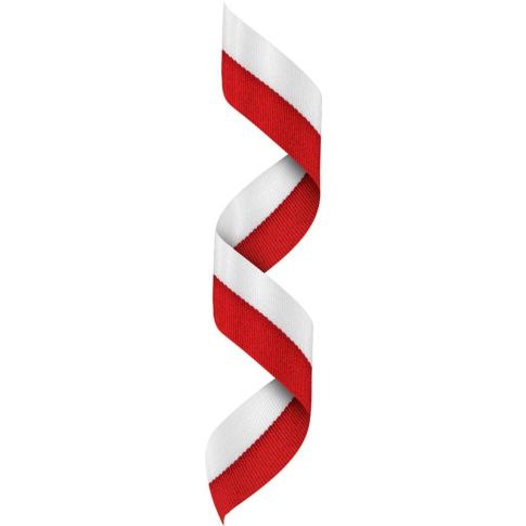 White Red Ruffle Ribbon Red/White Neck Ribbon w Clip