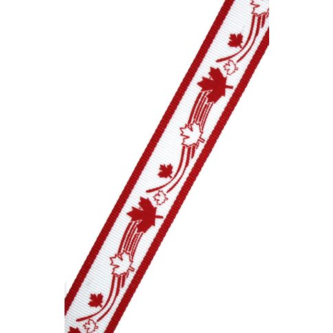 Maple Leaf 2 Colour Neck Ribbon w Clip