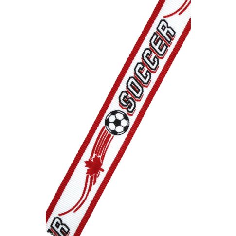 Soccer Maple Leaf Neck Ribbon w Clip