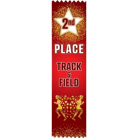 Track End Ribbon Ribbon Flat Track&Field Red