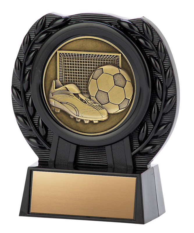 Soccer Matrix Insert Gold with Black Stand, 4″